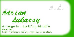 adrian lukacsy business card